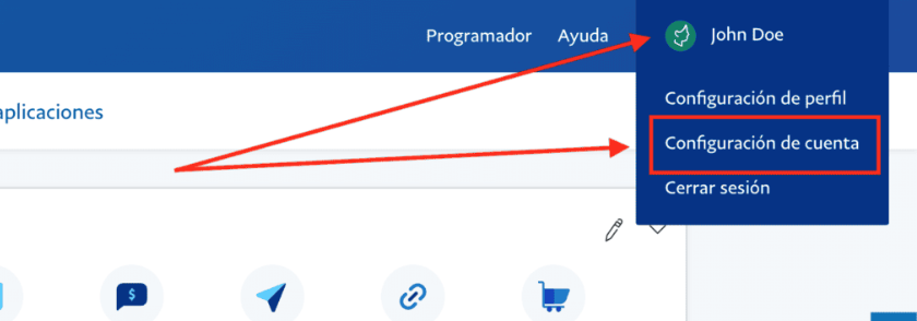 config cuenta